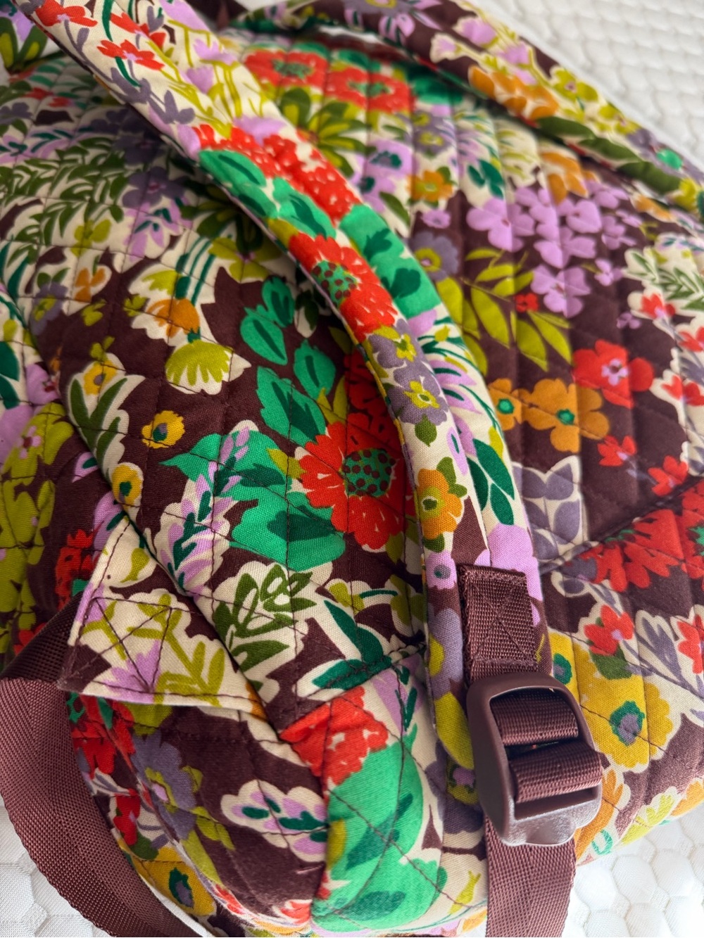 Vera Bradley Floral Quilted Backpack in Multicolor Bloom - Picture 4 of 8